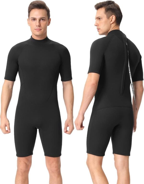 61nRxrtKNmL._AC_SL1500-20240618-095354.jpg Shorty Wetsuit Women 2mm 3mm, Wet Suits for Mens in Cold Water, Neoprene Scuba Diving Suit for Surfing Swimming Snorkeling