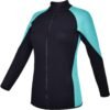 Women Wetsuit Top Swim Jacket Mens Youth Wet Suit Shirt 2mm Neoprene Thermal Swimsuit Front Zip Long Sleeve Cold Water Keep Warm Snorkeling Diving Surfing