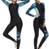 Women's Full Body Wetsuit Surfing Diving Suit Scuba Dive Skin Rash Guard One Piece Long Sleeve Zip Quick Dry Sunsuit