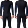 Men Wetsuit Neoprene Wet Suits Womens 3mm Full Body Long Sleeves Front Zipper Swimsuit for Scuba Diving Swimming Surfing Adult in Cold Water