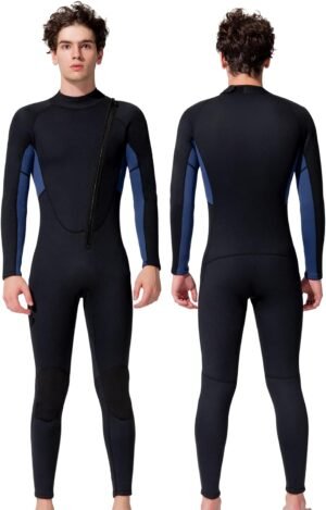 61znOsCrXfL._AC_SL1500-20240618-094907.jpg Men Wetsuit Neoprene Wet Suits Womens 3mm Full Body Long Sleeves Front Zipper Swimsuit for Scuba Diving Swimming Surfing Adult in Cold Water