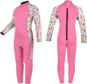 718-5PVrtsL._AC_SL1500-20240618-095039.jpg Kids Wetsuit for Toddler Girls Boys and Youth,3mm Neoprene Swimsuits Children Wet Suits 2mm Shorty/Full Long Sleeve Back Zip in Cold Water Warmth for Swimming Diving Jet Skiing Surfing