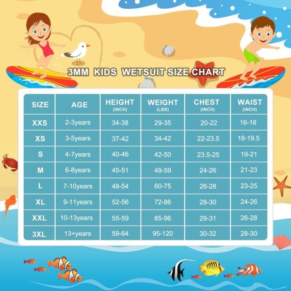 Kids Wetsuit for Toddler Girls Boys and Youth,3mm Neoprene Swimsuits Children Wet Suits 2mm Shorty/Full Long Sleeve Back Zip in Cold Water Warmth for Swimming Diving Jet Skiing Surfing