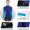 Women Wetsuit Top Swim Jacket Mens Youth Wet Suit Shirt 2mm Neoprene Thermal Swimsuit Front Zip Long Sleeve Cold Water Keep Warm Snorkeling Diving Surfing
