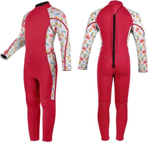 Kids Wetsuit for Toddler Girls Boys and Youth,3mm Neoprene Swimsuits Children Wet Suits 2mm Shorty/Full Long Sleeve Back Zip in Cold Water Warmth for Swimming Diving Jet Skiing Surfing
