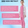 Kids Wetsuit for Toddler Girls Boys and Youth,3mm Neoprene Swimsuits Children Wet Suits 2mm Shorty/Full Long Sleeve Back Zip in Cold Water Warmth for Swimming Diving Jet Skiing Surfing