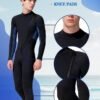 Men Wetsuit Neoprene Wet Suits Womens 3mm Full Body Long Sleeves Front Zipper Swimsuit for Scuba Diving Swimming Surfing Adult in Cold Water