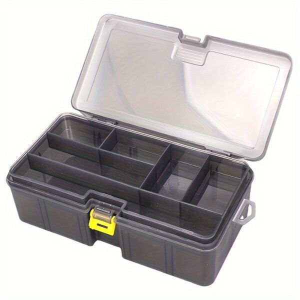 766c7eac555376b64e0c3fd14c96f3e5.jpg Double-Layer Fishing Tackle Box Durable Plastic Storage with Multiple Compartments