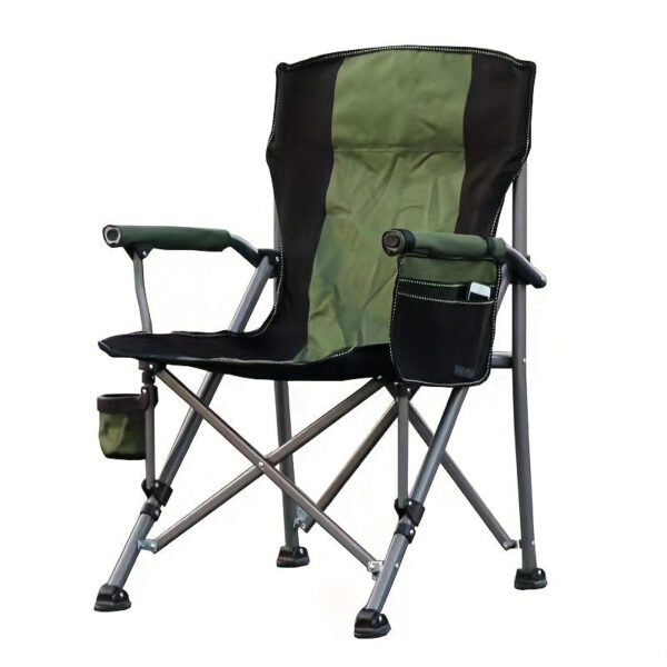 Folding Fishing Chair Portable Recliner with Side Pocket, Lightweight and Durable for Camping, Beach, and Outdoor Adventures