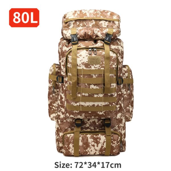 80L Tactical Backpack 600D Oxford Cloth Waterproof Trekking Fishing Hunting Bag Molle Backpack Outdoor Sport Military Rucksacks