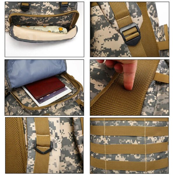 80L Tactical Backpack 600D Oxford Cloth Waterproof Trekking Fishing Hunting Bag Molle Backpack Outdoor Sport Military Rucksacks