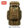 80L Tactical Backpack 600D Oxford Cloth Waterproof Trekking Fishing Hunting Bag Molle Backpack Outdoor Sport Military Rucksacks
