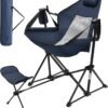 Hammock Camping Chair Folding Chair with Adjustable Footrest, Backrest, and Cup Holder