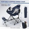 Hammock Camping Chair Folding Chair with Adjustable Footrest, Backrest, and Cup Holder