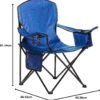 Camping Chair Large, Mesh Back, Portable Folding Chair with Cup Holder, Heavy Duty for Outdoor Events