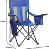 Camping Chair Large, Mesh Back, Portable Folding Chair with Cup Holder, Heavy Duty for Outdoor Events