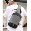 Chest bag USB charge shoulder bag men messenger bags male waterproof sling chest bag boy travel bagpack men cross body bags