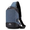 Chest bag USB charge shoulder bag men messenger bags male waterproof sling chest bag boy travel bagpack men cross body bags