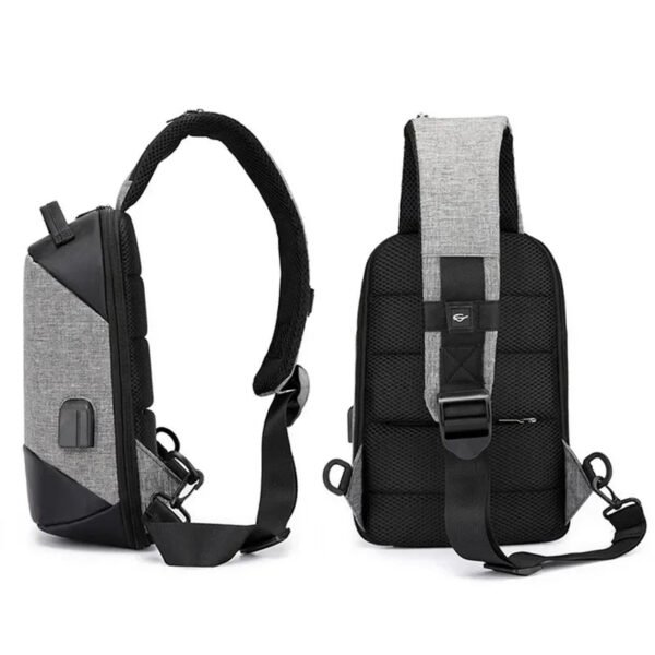 Chest bag USB charge shoulder bag men messenger bags male waterproof sling chest bag boy travel bagpack men cross body bags