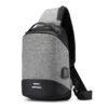 Chest bag USB charge shoulder bag men messenger bags male waterproof sling chest bag boy travel bagpack men cross body bags
