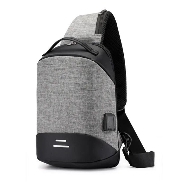 Chest bag USB charge shoulder bag men messenger bags male waterproof sling chest bag boy travel bagpack men cross body bags