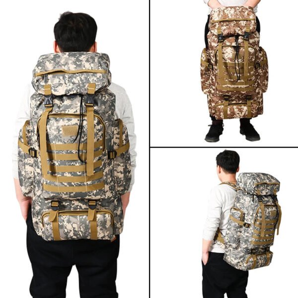 Large Capacity Waterproof Outdoor Camouflage Tactical Backpack Men 70L Military Backpack Travel Backpack for Men Hiking Bag