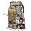 Large Capacity Waterproof Outdoor Camouflage Tactical Backpack Men 70L Military Backpack Travel Backpack for Men Hiking Bag