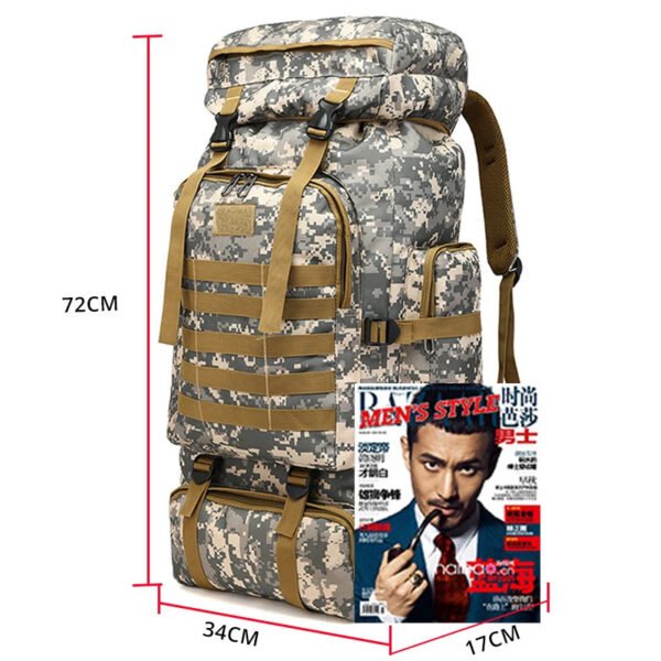 Large Capacity Waterproof Outdoor Camouflage Tactical Backpack Men 70L Military Backpack Travel Backpack for Men Hiking Bag