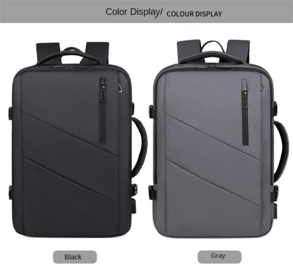 Men Large Capacity Multifunctional Extensible USB Rechargeable Hand-held Bag Men Waterproof Business Travel Computer Backpack