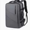 Men Large Capacity Multifunctional Extensible USB Rechargeable Hand-held Bag Men Waterproof Business Travel Computer Backpack