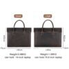 New crazy horse leather handheld briefcase men lightweight handbag vintage business casual computer bag male models