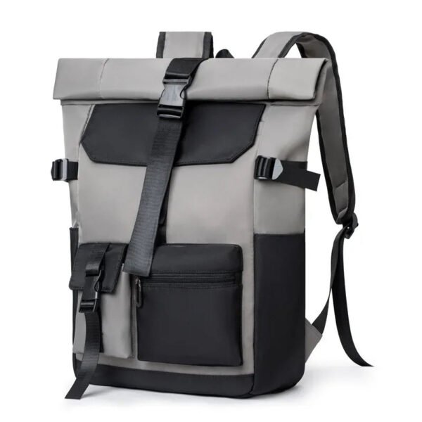 School bag Men's Backpack Waterproof Rollup Backpack Women Travel Expandable USB Charging Large Capacity Laptop Bag Mochilas
