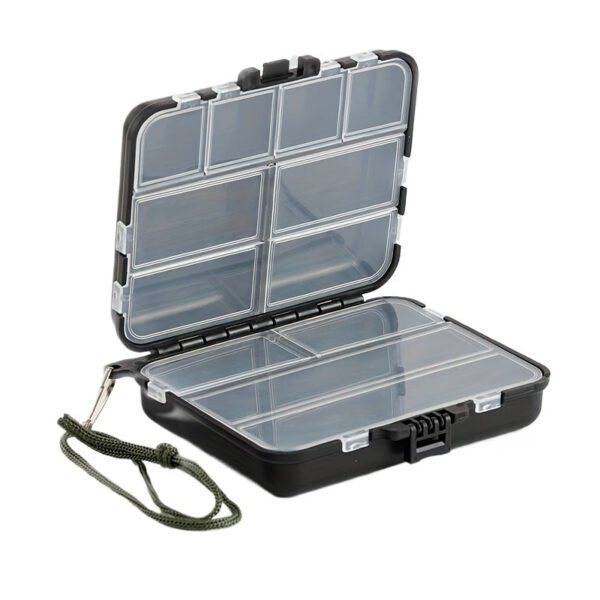 Compact Double - Sided Fishing Tackle Box - Portable Organizer with Multiple Compartments
